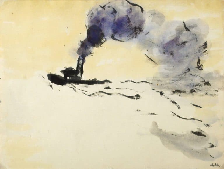 Petit vapeur, Hambourg, Emil Nolde (1910)