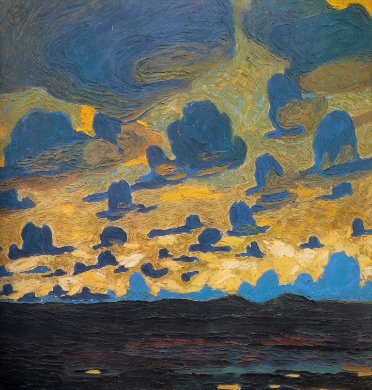 Sylt, Kampen, nuages sombres, Wenzel Hablik (1907)