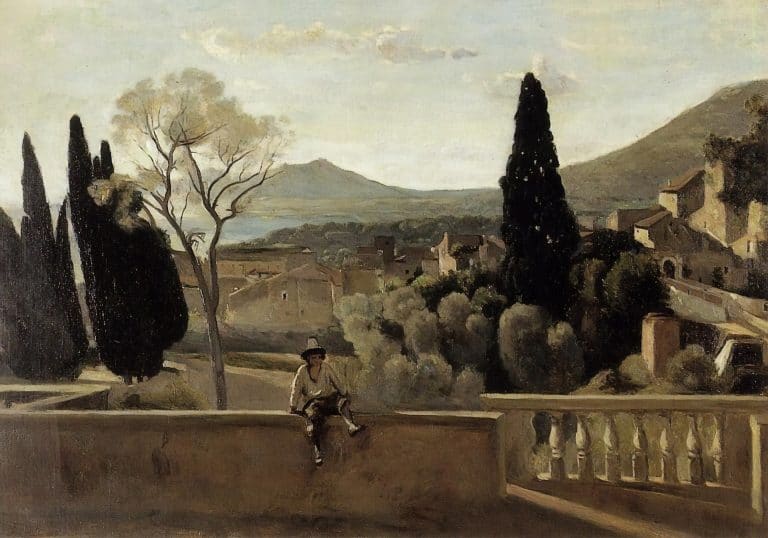 Tivoli, les jardins de la villa d'Este, Camille Corot (1843)