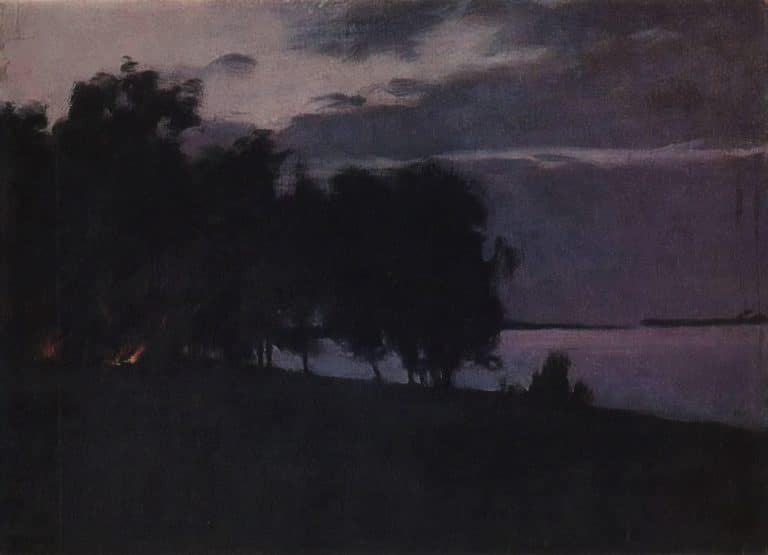 Feu de camp, Issaak Levitan (1895)