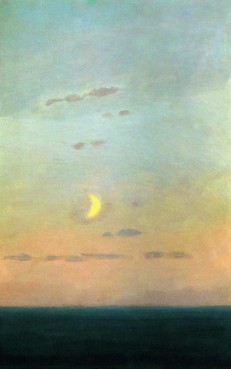 Croissant de lune au coucher du soleil, Arkhip Kouïndji (1908)