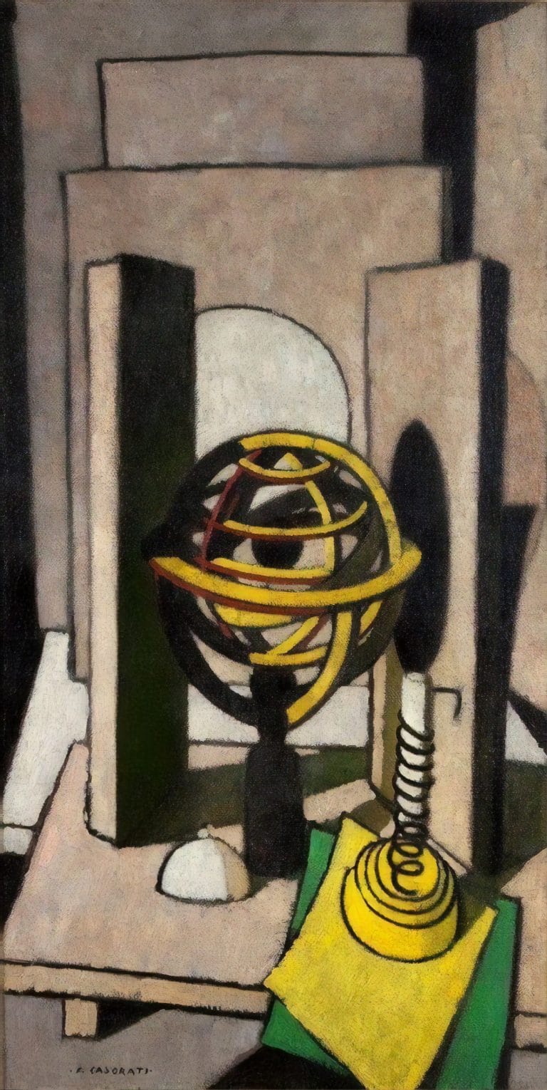 Éclipse de lune ou parallèles, Felice Casorati (1949)