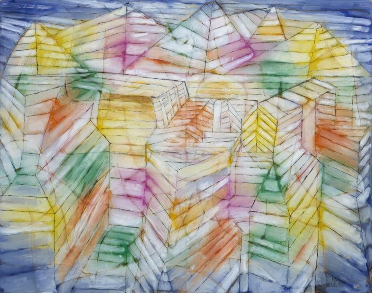 Théâtre-montagne-construction, Paul Klee (1920)