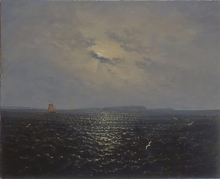 Nuit de clair de lune près de l'île de Rügen, Carl Gustav Carus (1819)