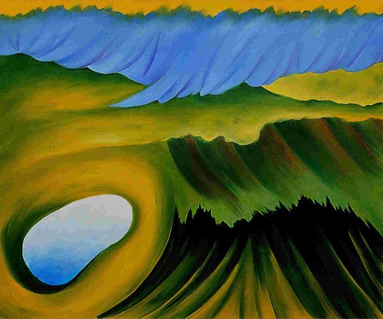 Montagnes et lac, Georgia O'Keeffe (1956)