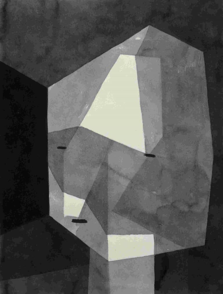 Tête grossièrement taillée, Paul Klee (1932)