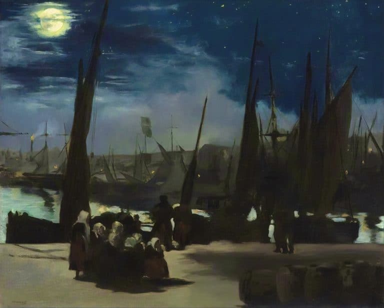 Clair de lune sur le port de Boulogne, Édouard Manet (1869)