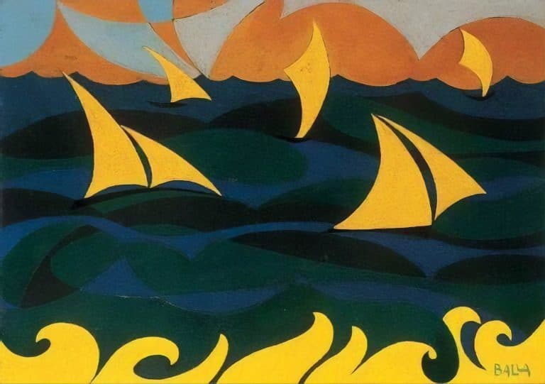 Lignes de force de la mer, Giacomo Balla (1919)