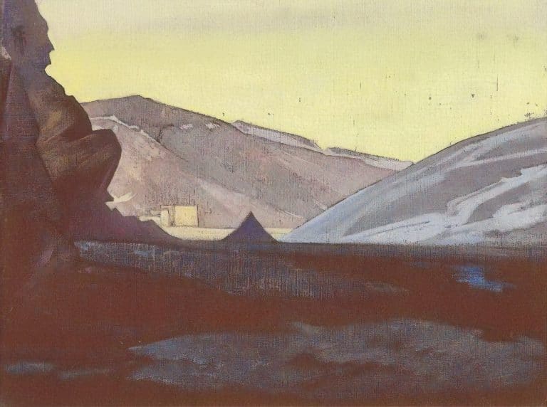 Monastère de Sharugon, Tibet, Nicolas Roerich (1928)