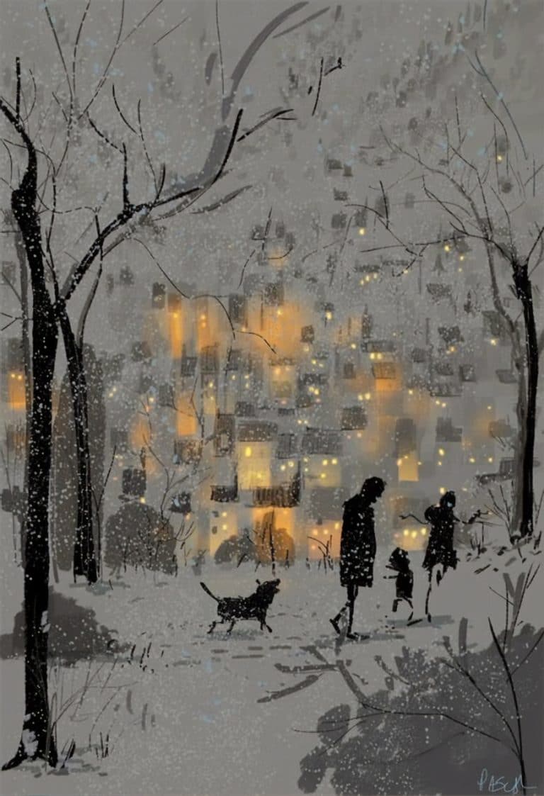 Ballade de neige dans le parc, Pascal Campion (2018)