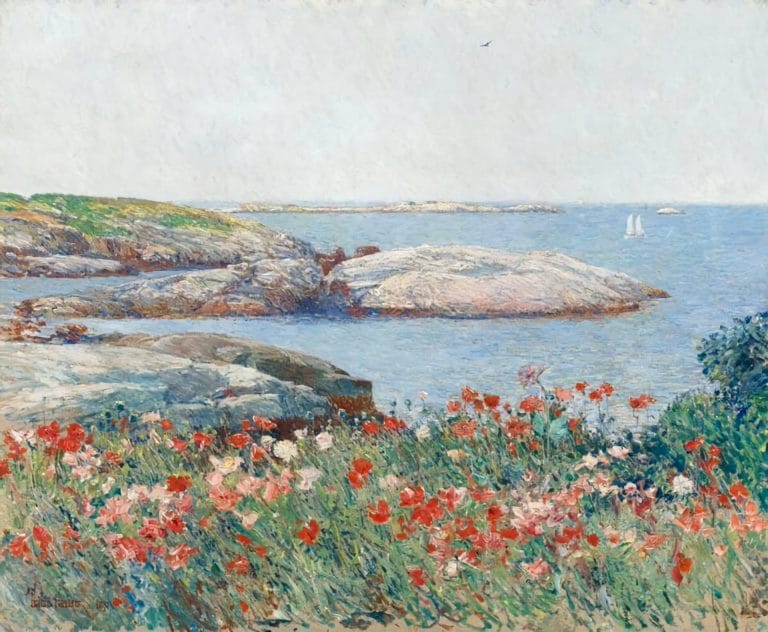 Coquelicots, îles de Shoals, Childe Hassam (1891)