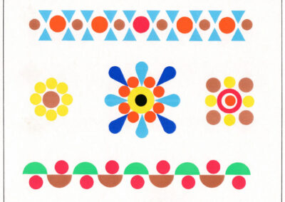 Fleurs et frises en papier gommé — Bunte Welt, Allemagne, 1978