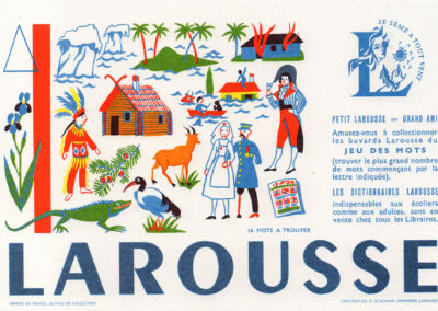 Buvard Larousse « Jeu des mots » — lettre I, 16 mots à trouver