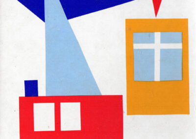 Locomotive, grande voile et fenêtre à croisillon — « Form und Farbe », 1974
