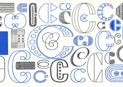 La lettre C — A Handbook of Lettering for Stitchers, Elsie Svennås, 1973