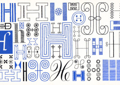 La lettre H — A Handbook of Lettering for Stitchers, Elsie Svennås, 1973