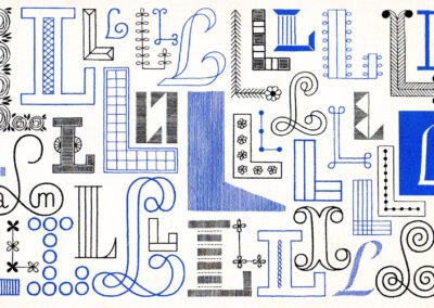 La lettre L — A Handbook of Lettering for Stitchers, Elsie Svennås, 1973