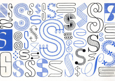 La lettre S — A Handbook of Lettering for Stitchers, Elsie Svennås, 1973