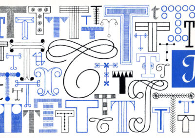 La lettre T — A Handbook of Lettering for Stitchers, Elsie Svennås, 1973